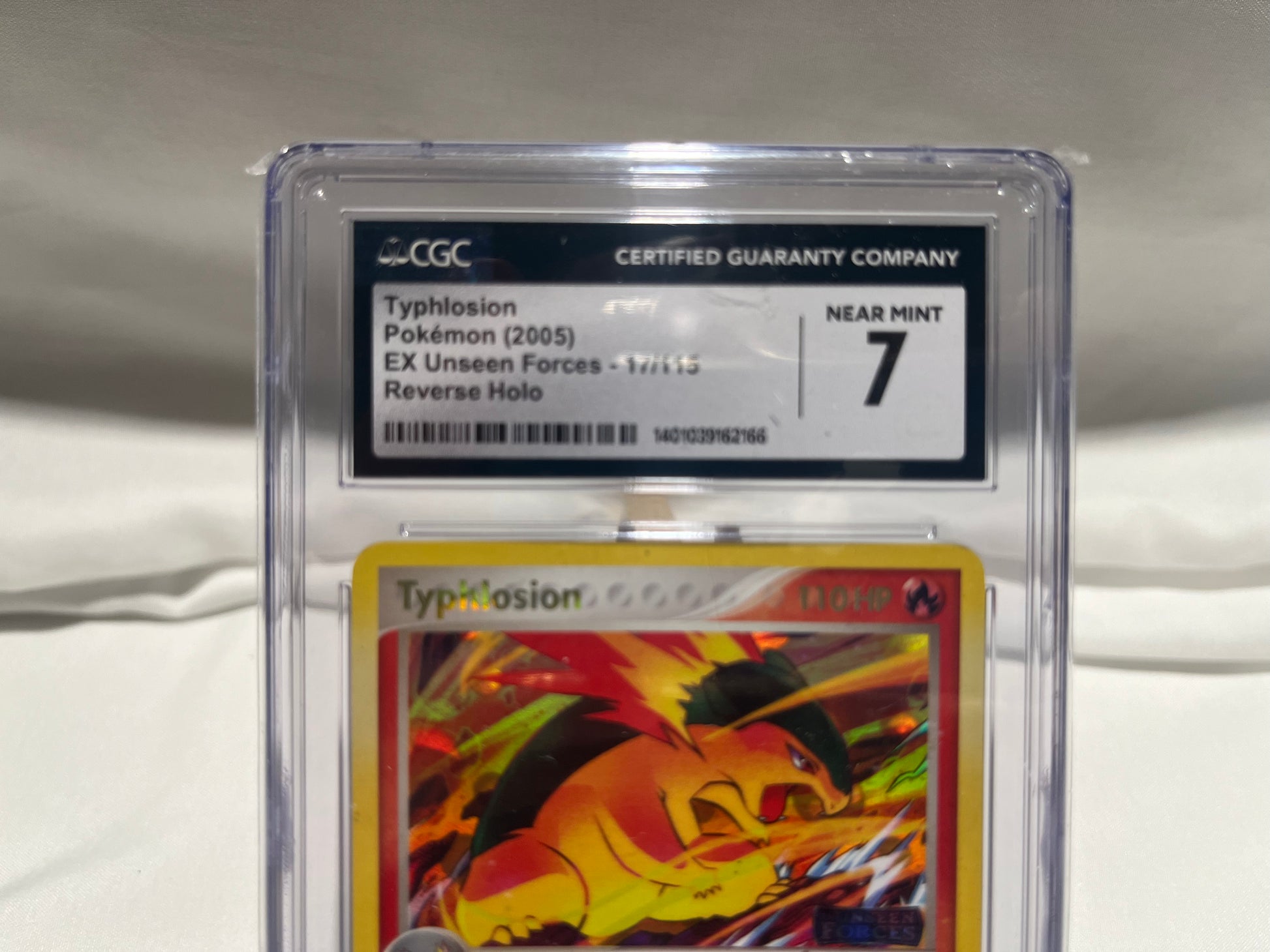 CGC 8.5 Mint offers Typhlosion 2005 Reverse Holo stamped Unseen Forces 17/115 PSA 9